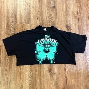 H&M Cropped Graphic T-Shirt